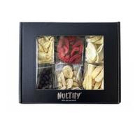 NULTHY Box de Frutas Liofilizadas 100% Naturales (6 Variedades: Fresa, Plátano, Mango, Arándano, Piña y Manzana) - Snack Saludable y Crujiente para Desayunos, Yogur y Porridge - Sin Azúcares Añadidos
