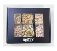 NULTHY - Caja Regalo Box Clásica Gourmet, Selección 6 Variedades Frutos Secos Tostados, Anacardo Almendra Avellana Pistacho