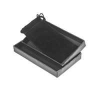 NULYLU 1 Juego Caja De De Cigarros Compartimiento Joyas Cajas Organizador De Pendientes Tapas Caso Decoración Pararse Humidores De Escritorio Soporte Multiusos Franela Black