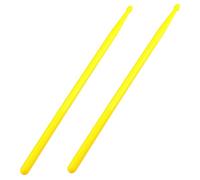 NULYLU 1 Par de Baquetas de Nailon para Batería Empuñadura Antideslizante y Superficie Lisa, Color Amarillo, Ideales para Instrumentos de Percusión y Baterías