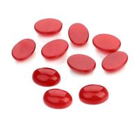 NULYLU 10 Cabujones Ovalados de Ágata Roja 18x25 Mm para Fabricación de Joyas Diy, Accesorios para Pulseras y Pendientes, Piedras Naturales para Manualidades de Bisutería