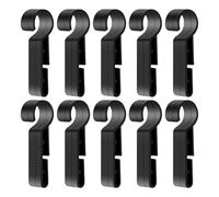 NULYLU 10 Clips para Faros Delanteros de Casco Negro, Accesorios de Plástico Fáciles de Instalar, Pack de 10 Piezas para Uso en Seguridad Industrial