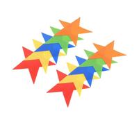 NULYLU 10 Piezas Marcadores de Punto en Forma de Estrella de Cinco Puntas de PVC Resistentes al Clima para Entrenamiento de Agilidad en Aulas y Campos Deportivos Fácil Color Aleatorio