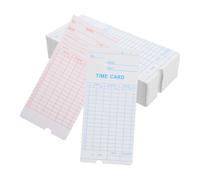 NULYLU 100 Tarjetas de Papel para Control Horario Empleados, Diseño Simple y Fácil Almacenamiento, Ideales para Oficina y Registro Manual de Asistencia