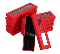 NULYLU 10piezas Caja De Transparente para Bolígrafos y Lápices Ventana Visible Almacenamiento Elegante para Cumpleaños y Fiestas para Presentar Estilográficas y Accesorios De