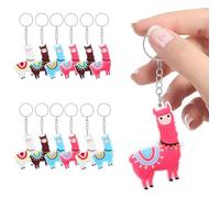 NULYLU 12 Piezas Llaveros de Alpaca Kawaii para Fiesta Verano y Decoracion Otono, Hechos de Pvc Resistentes y Fáciles de Colocar, Accesorios Adorables para Bolsos y Mochilas