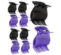 NULYLU 12piezas Clips De Rizador De Pelo De Agarre Para Rulos Clips De Cierre Para Rizador Caliente Accesorios De Peluquería Para Mujeres y Niñas Resistente y Práctico