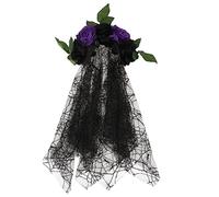 NULYLU 1pieza Diadema Romántica De Flores Rosa Encaje Para Fiestas y Bodas Accesorio Elegante Para Mujeres y Niñas Para Eventos y Uso Diario