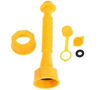 NULYLU 1pieza Kit de Recambio Boquilla Doble Flexible para Contenedor de Aceite con Tapa de Ventilación y Junta Compatible Mayoría de Tanques Plásticos para Maquinaria Industrial y