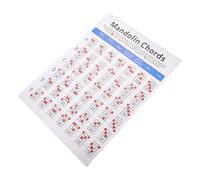NULYLU 1pieza Mandolin Chord Chart Práctico Para Principiantes Diagrama De Notas y Acordes Coated Accesorio De Música Para Aprender Mandolina