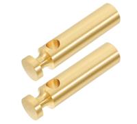 NULYLU 2 Piezas Conector de Pasamanos de Latón, Poste Conector de Barandilla, Dorado, para Armarios de Vino y Columnas de Valla, Uso Doméstico y Decorativo