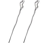 NULYLU 2 Piezas de Palillos Cabello de Metal Forma Irregular, Bordes Suaves, Estilo Chino Elegante para Fiestas y Peinados de Cabello Medio o Largo