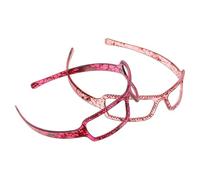 NULYLU 2 piezas Diademas para Mujer Cintas de Pelo Artísticas y Suaves Accesorio Estético Versátil para Niñas y Uso Diario Diseño Cómodo y Elegante Tonos Rojo y Burdeos