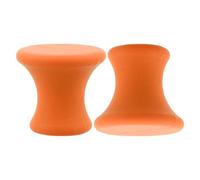 NULYLU 2 soportes para diapasones naranjas - Soporte de diapasón para sanación vibracional - Base plana de goma para musicoterapia, accesorio portátil para yoga y meditación