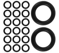 NULYLU 20 Piezas de Sellos de Goma para Reparación de Gatos de Piso, Repuestos Compatibles y Accesorios Negros para Mantenimiento y Sellado