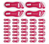 NULYLU 25 Pares de Protectores de Pies Desechables Adhesivos para Autobronceado, Almohadillas Bronceadoras de Suela Rosa Fucsia, Antideslizantes Uso en Salón de Belleza