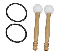 NULYLU 2juegos Mallet De Madera Para Cuencos De Canto Juego De Accesorios Para Incluye De Goma y Anillos Para Cuencos y Gongs