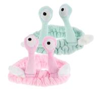 NULYLU 2piezas Diademas De Caracol Divertidas Para Spa Accesorios Antideslizantes Cabello Diadema De Cuidado Piel Reutilizable Fácil De Limpiar