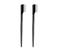 NULYLU 2piezas Peine para Cejas y Pestañas de Acero con Dientes Finos Herramienta Duradera para Separar y Peinar Kit para Definición Natural y Cuidado Diario
