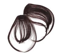 NULYLU 2piezas Pelucas Flequillo Falso Extensiones Cabello Postizo para Mujer Flequillo de Clip Natural