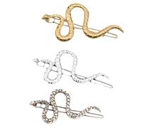 NULYLU 3 Horquillas en Forma de Serpiente S para Cabello Mujer, Aleación Resistente Que Sujeta Bien sin Caer, Accesorios Creativos para Uso Diario y Festivales