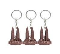 NULYLU 3piezas Llaveros Decorativos Twin Tower Colgantes Creativos para Llaves Soporte Resistente para Familia Amigos y Compañeros Regalo Original para Bodas y Eventos