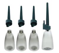 NULYLU 4 Dispositivos Automáticos de Riego por Goteo para Plantas, Ajustables, sin Perforación, Color Verde, para Macetas y Jardín, Sistema Práctico de Autorriego para Plantas de