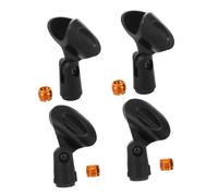 NULYLU 4 Juegos Clips Ajustables para Micrófono con Adaptadores de Tornillo Soporte para Micrófono Clips Antideslizantes para Estudio y Entrevistas Exterior