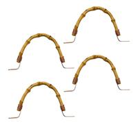 NULYLU 4 Piezas de Mango de Tetera de Bambú Reemplazables, Asa Fácil de Quitar y Conveniente para Cocina, Compatibles Teteras de 11-12 Cm entre Asas