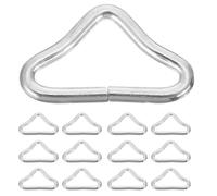 NULYLU 40 Anillos Triangulares de Acero Resistentes para Correas de Trampolín, Clips de Repuesto para Red de Trampolín, Accesorios Multiusos para Deportes al Aire Libre y Bricolaje,