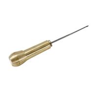 NULYLU 4piezas Herramientas de Perforación para Cuero Conjunto de Agujas de Coser y Punzón de Cobre para Reparación de Zapatos y Bolsos DIY con Agujas Doradas