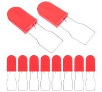 NULYLU 50 Sellos de Seguridad de Alambre Resistentes y Antimanipulación, Mini Candados Numerados Rojos para Logística, Cierre Seguro y Duradero, 50 Piezas para Embalaje Industrial