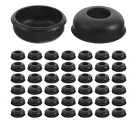 NULYLU 50 Unidades Copas de Eje para Bici con Borde de Servicio para Buje de Rueda Compatibles con Bicicletas de Montaña Plegables y Urbanas Reparación Fácil sin Herramientas Negro