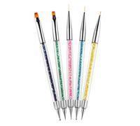 NULYLU 5piezas Pluma Perforadora Para Decorar Uñas Herramienta De Pintura Punta De Diamante De Bolígrafo Para Dibujar Uñas Kit