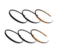 NULYLU 6 Diademas de Resina Antideslizantes para Mujer, Banda Pelo Dientes Finos, Diseño Elegante y Cómodo para Uso Diario y Fiestas