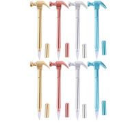 NULYLU 8 Bolígrafos de Gel Pequeños y Ligeros Cuerpo Ergonómico de Plástico Forma de Martillo Adecuado para Obsequio Escolar