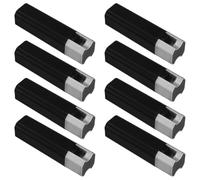 NULYLU 8 Piezas de Contrapesos para Cordón de Persianas Enrollables de Hierro Negro, Acabado Mate y Forma Cuadrada, Accesorios Resistentes para Cortinas Minimalistas