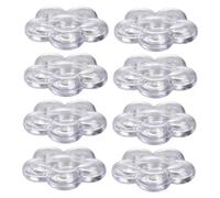 NULYLU 8piezas Caja De Almacenamiento Floral Para Labiales y Correctores Estuche De Compartimentos Para Muestras De Maquillaje