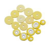 NULYLU Almohadillas de Repuesto para Flauta Travesera Pads de Orificio Abierto Tono Amarillo Accesorios para Instrumentos de Viento Madera Sellado Hermético para Reparación y