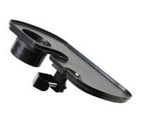 NULYLU Bandeja Para Soporte De Micrófono De Plástico Negro Abrazadera Ajustable, Estante Multifuncional Para Tarjeta De Sonido y Accesorios, Adecuado Para Transmisión y Karaoke