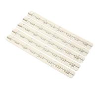 NULYLU Bisagras de Piano de Hierro para Caja de Joyería, Bisagras de Gabinete de 180 Grados, 5 Piezas Pequeñas para Cajones y Manualidades, Color Níquel, 190x19 Mm