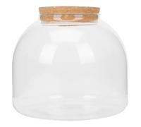 NULYLU Botella de Vidrio para Micropaisaje DIY Corcho y Base de Madera, Decorativa para Dormitorio, Adecuado para Musgo y Piedras, Terrario Ecológico para Embellecer el Hogar