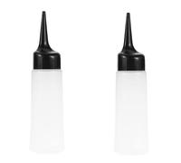 NULYLU Botellas para Tinte de Cabello y Champú 2 Piezas Contenedores Plásticos Flexibles Boquilla Inclinada para Aplicación en Salones y Uso Personal