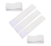 NULYLU Brazaletes de Capitán de Fútbol Ajustables 5 Piezas, Pulseras de Nylon Reutilizables en Blanco para Equipos Deportivos, Muñequeras Multifuncionales para Entrenamiento y Luto