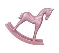NULYLU Caballo de Madera Rosa Antiguo, Figura Decorativa Navideña, Adorno de Mesa Creativo para Habitación Infantil y Barra