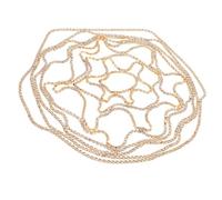 NULYLU Cadena Cabello Cristales de Imitación Dorados, Accesorio Elegante y Brillante para Boda o Compromiso, Diseño Delicado y Llamativo para Mujeres