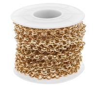 NULYLU Cadena Colgante Accesorios Cuello de Aluminio Dorado de Bien Pulida Superficie Lisa, Adecuado para Hacer Collares y Accesorios de Bricolaje para Hacer Collares y Bricolaje