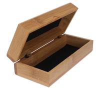 NULYLU Caja de Gafas Resistente Compresión de Bambú Cierre Plegable, Estuche Portátil Vintage para Gafas de Sol, Adecuado para Viajes y Almacenamiento Diario