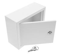 NULYLU Caja de Leche para Pared Montaje en Pared con Cerradura, Resistente de Hierro Blanco Capacidad para Botellas y Correspondencia, Adecuado para Hogar y Jardín