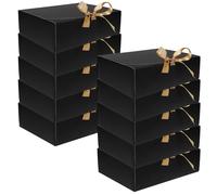 NULYLU Cajas de Cartón Claras para Obsequio 10 Piezas con Cinta Ligera y Apertura Fácil para Cumpleaños y Bodas
